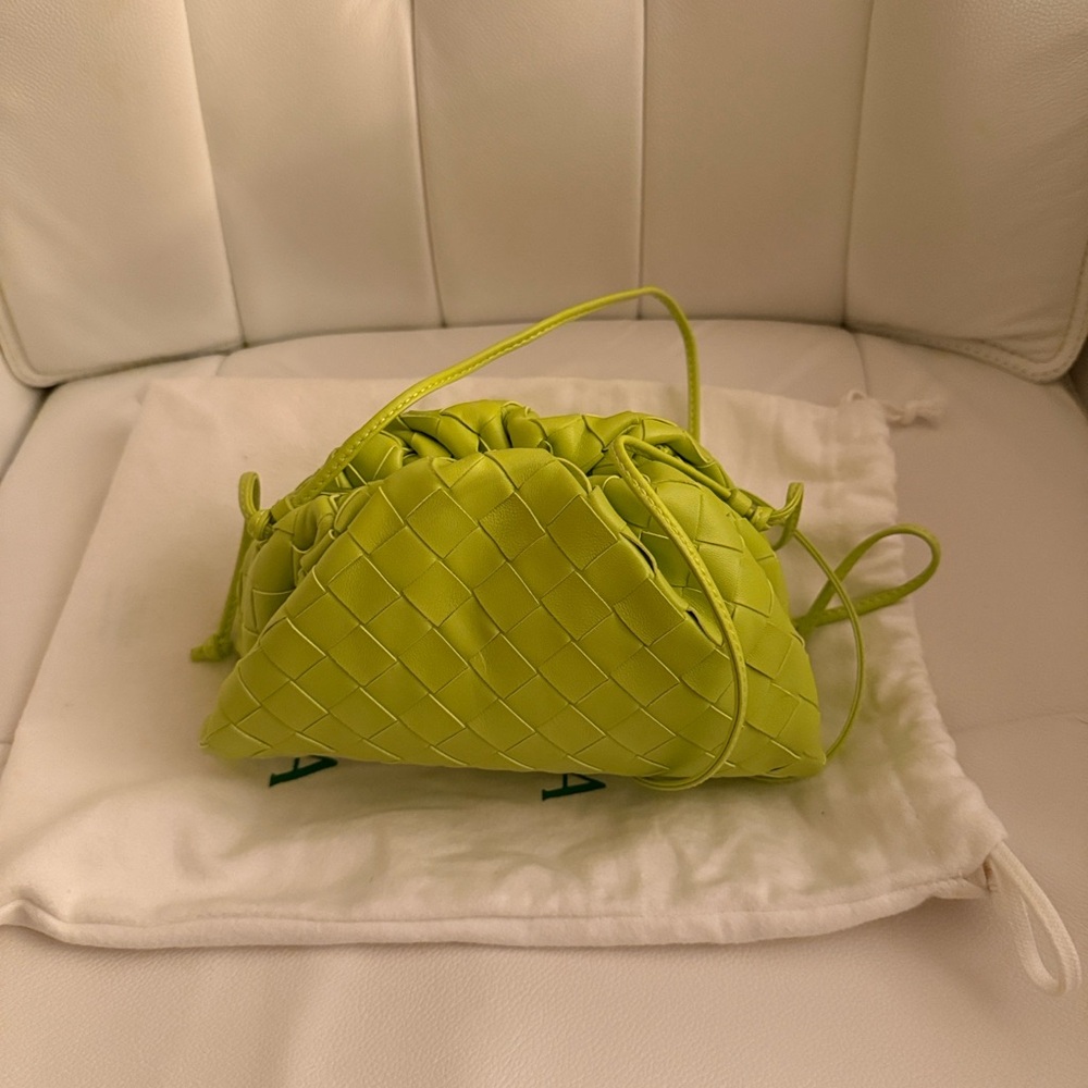 Bottega Veneta Mini Pouch Handbag in Acid Kiwi